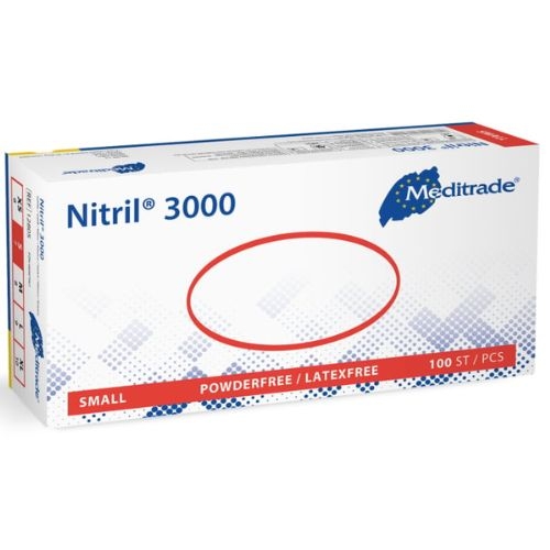 Meditrade Nitril® 3000 | puderfrei | Nitril | weiß | 100 Stk.