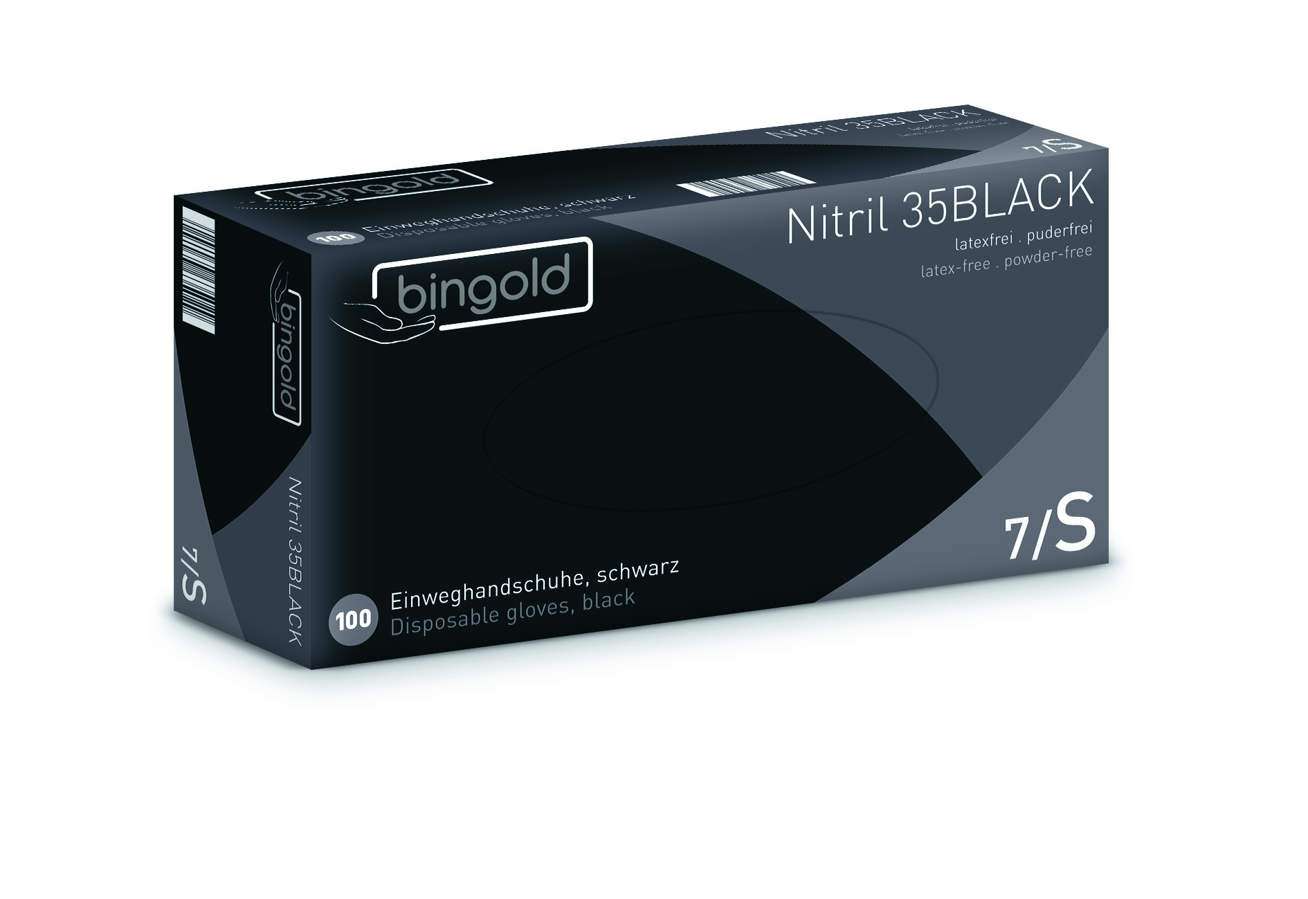 BINGOLD Nitril 35PLUS schwarz 100 Stk./Packung