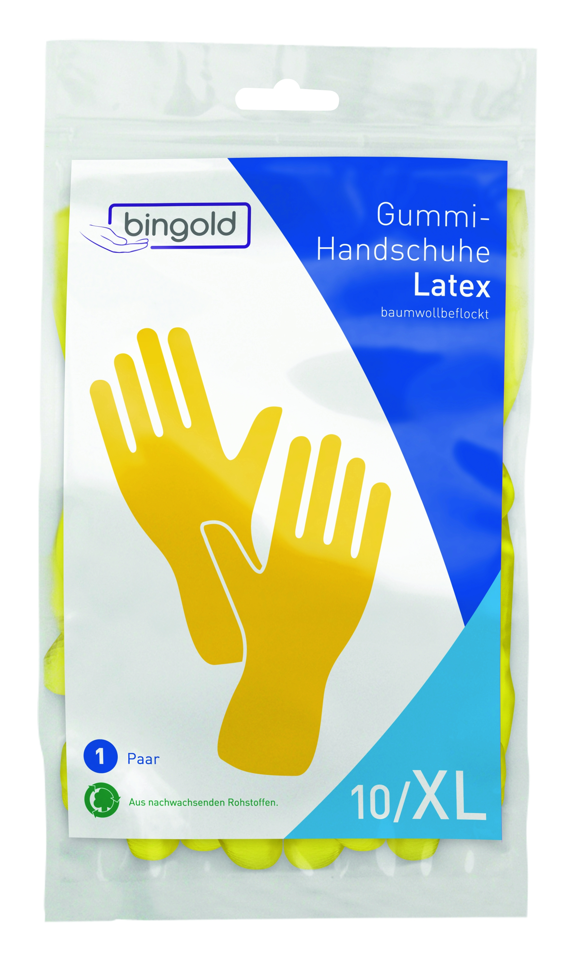 BINGOLD Schutzhandschuh Latex gelb