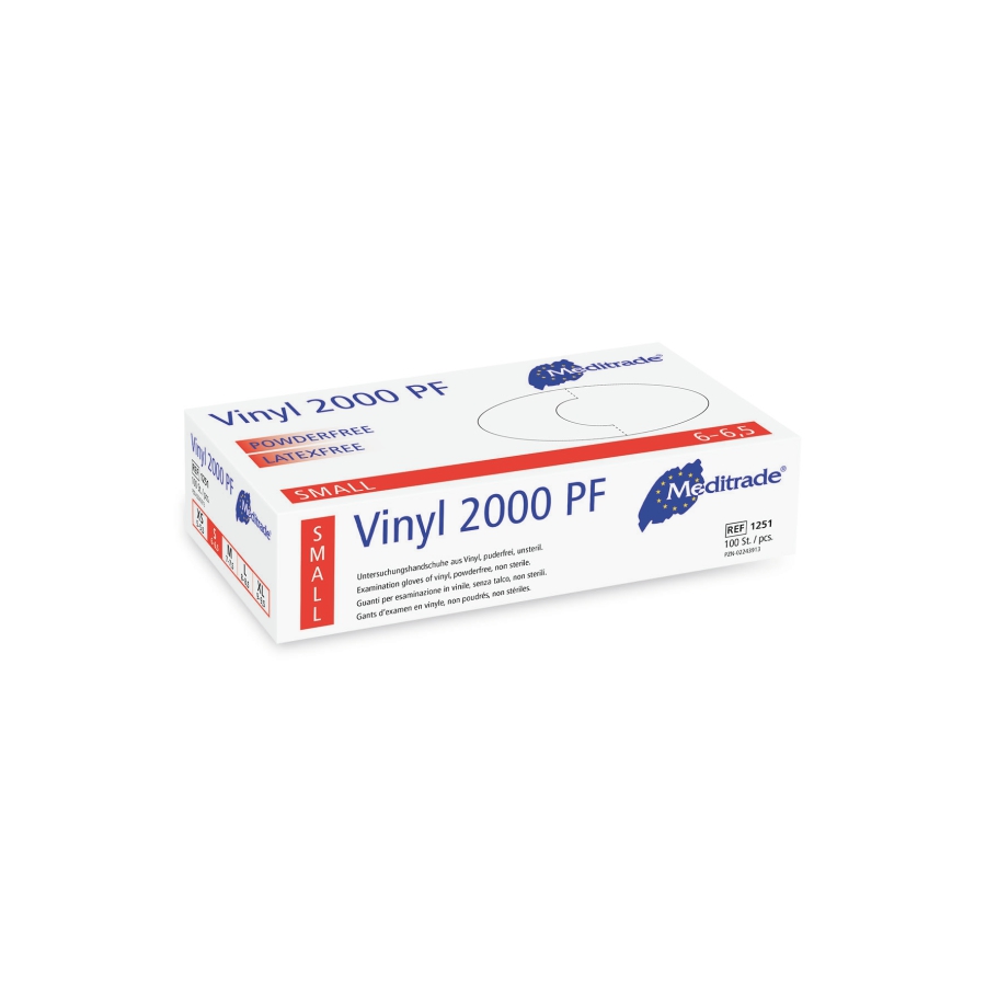 Meditrade Vinyl 2000 PF | puderfrei | Vinyl | transparent | 100 Stk./Pa