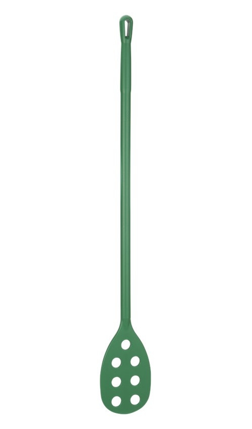 Langer Rührlöffel mit kleinem Lochblatt, metalldetektierbar, Ø31 mm