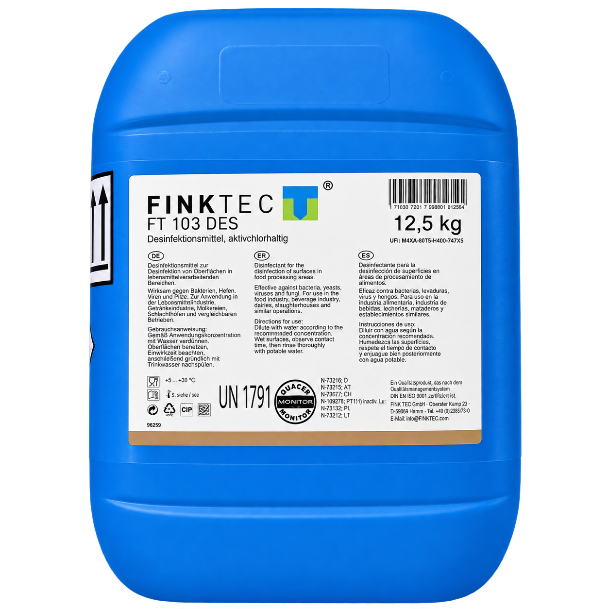 FINK FT 103 DES Aktivchlor-Desinfektionsmittel für CIP-Reinigung