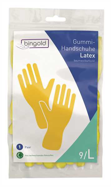 BINGOLD Schutzhandschuh Latex gelb