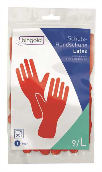 BINGOLD Schutzhandschuh Latex rot