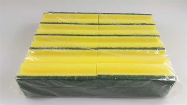 Pad-Schwamm mit Griff, gelb/schwarz, 95x70x43