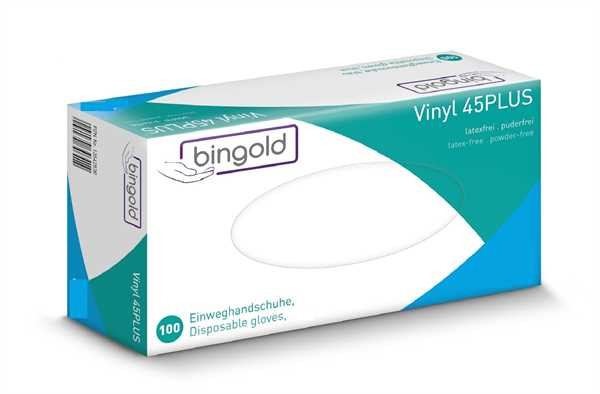 BINGOLD Vinyl 45PLUS transparent 100 Stk./Packung