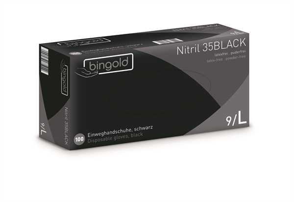BINGOLD Nitril 35PLUS schwarz 100 Stk./Packung