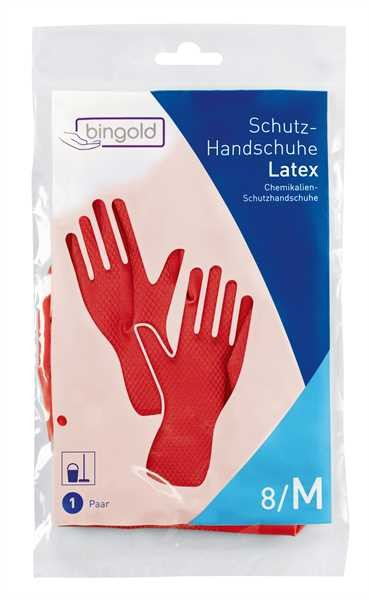 BINGOLD Schutzhandschuh Latex rot