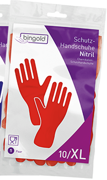 BINGOLD Schutzhandschuh Nitril rot