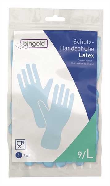 BINGOLD Schutzhandschuh Latex blau