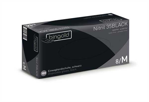 BINGOLD Nitril 35PLUS schwarz 100 Stk./Packung