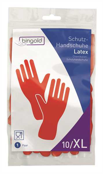 BINGOLD Schutzhandschuh Latex rot