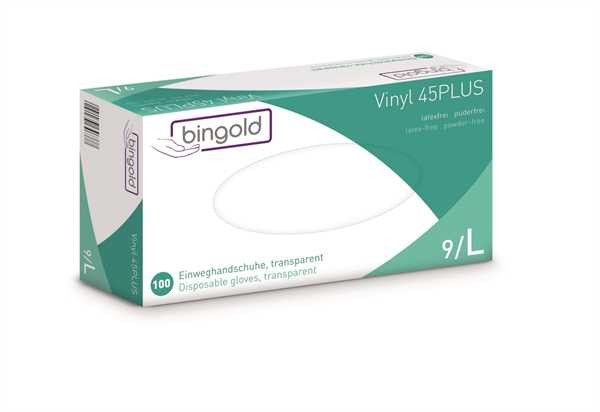 BINGOLD Vinyl 45PLUS transparent 100 Stk./Packung