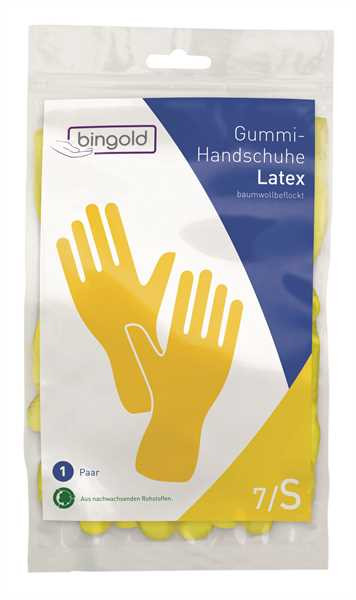 BINGOLD Schutzhandschuh Latex gelb