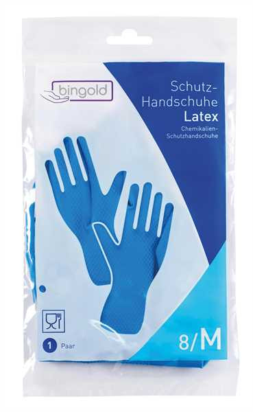 BINGOLD Schutzhandschuh Latex blau